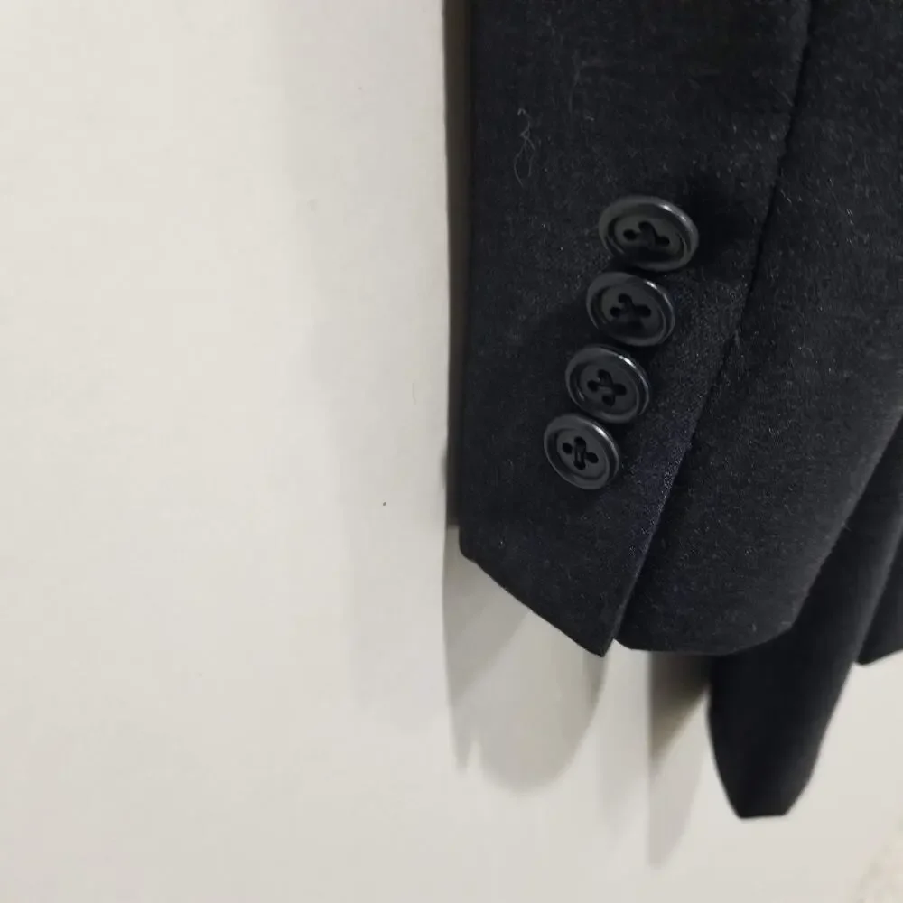 Hickey Freeman Suit Jacket Mens 46 Long Loro Piana Super 120s Wool USA Union